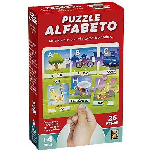 Quebra-cabeça Alfabeto com 26 peças