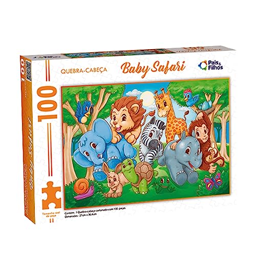 Quebra-cabeça Baby Safari com 24 peças