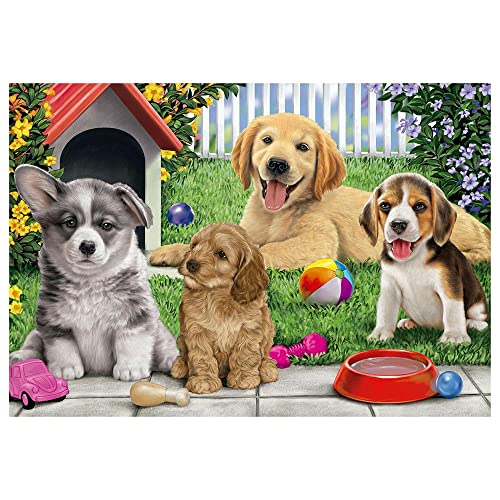 Quebra-cabeça Cachorros Fofinhos com 30 peças